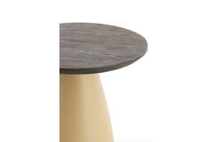 Side table Ø45x50 cm OCANA wood oil brown+matt beige