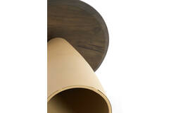 Side table Ø45x50 cm OCANA wood oil brown+matt beige