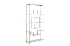 Cabinet open 100x30x205 cm REZINA nickel