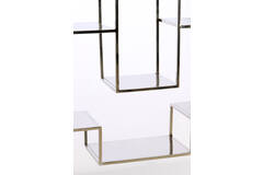 Cabinet open 100x30x205 cm REZINA nickel