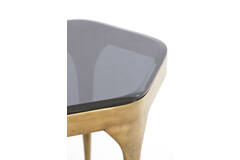 Side table S/2 max 50x45,5x50 cm AVI glass smoke+ant bronze