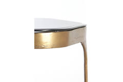 Coffee table S/2 max 77x70x42 cm AVI glass smoke+ant bronze