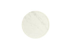 Bijzettafel S/2 max Ø43x53 cm PRATO marmer wit+antiek brons