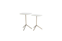 Bijzettafel S/2 max 37,5x37,5x54 cm GIA trav wit+d brn-brns