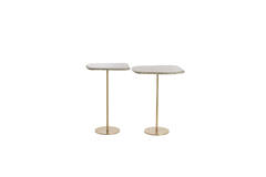 Side table S/2 max 37,5x37,5x59,5 cm GIA trav brwn+ant bronz