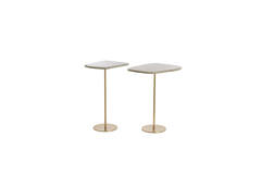 Side table S/2 max 37,5x37,5x59,5 cm GIA trav brwn+ant bronz