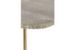 Side table S/2 max 37,5x37,5x59,5 cm GIA trav brwn+ant bronz