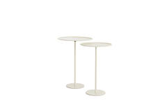 Side table S/2 Ø32x51+Ø38x54 cm LIA matt cream