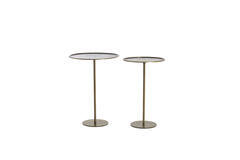 Side table S/2 Ø32x51+Ø38x54 cm LIA brown bronze