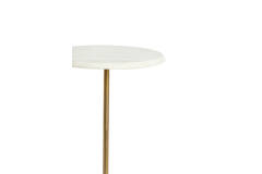 Side table S/2 Ø32x51+Ø35x54 cm LIA trav white+antique bronz