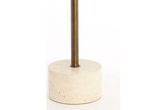 Side table Ø37x49 cm CIVITA travertine sand+brown bronze