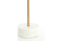 Side table Ø41x53 cm CIVITA marble white+antique bronze