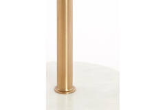 Side table Ø41x53 cm CIVITA marble white+antique bronze
