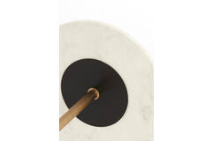 Side table Ø41x53 cm CIVITA marble white+antique bronze