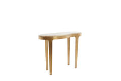 Console 110x40x80 cm GIULIO marble taupe+antique bronze