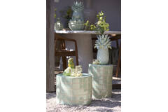 Side table Ø42x34 cm MAUCHO ceramics light green+cream
