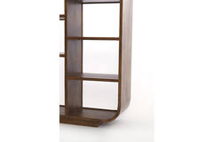 Cabinet open 100x35x200 cm DANE wood oil brown