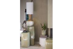 Zuil 35x35x80 cm FABI glans olijf groen