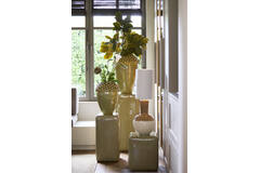 Zuil 35x35x80 cm FABI glans olijf groen