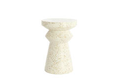 Bijzettafel Ø32x47 cm SELLA terrazzo crème