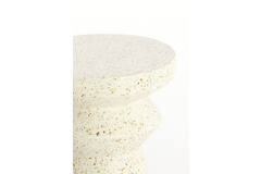 Bijzettafel Ø32x47 cm SELLA terrazzo crème