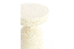 Bijzettafel Ø32x54 cm MORAVIT terrazzo crème