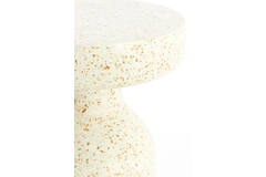 Bijzettafel Ø32x54 cm MORAVIT terrazzo crème