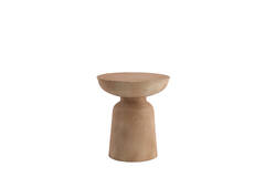 Side table Ø38x42 cm BENISSA papier mâché beige