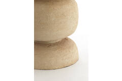 Side table Ø29x51 cm JALON papier mâché beige