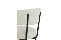 Dining chair 57x55x77 cm HARVIE cream+matt black
