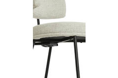 Dining chair 57x55x77 cm HARVIE cream+matt black