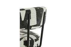 Bar chair 52,5x51x93 cm HARVIE cream-black+matt black