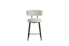 Bar chair 52,5x51x93 cm HARVIE cream+matt black