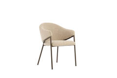 Dining chair 61x60x80 cm NYRO sand-brown+antique bronze