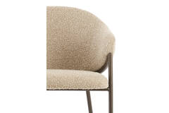 Dining chair 61x60x80 cm NYRO sand-brown+antique bronze