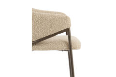 Dining chair 61x60x80 cm NYRO sand-brown+antique bronze
