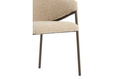 Dining chair 61x60x80 cm NYRO sand-brown+antique bronze