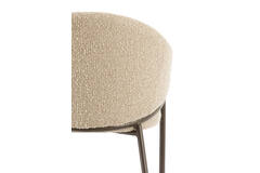 Dining chair 61x60x80 cm NYRO sand-brown+antique bronze