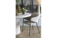 Dining chair 61x60x80 cm NYRO sand-brown+antique bronze