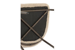 Dining chair 61x60x80 cm NYRO sand-brown+antique bronze