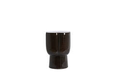 Side table Ø34,5x45 cm JUNTO ceramics dark brown