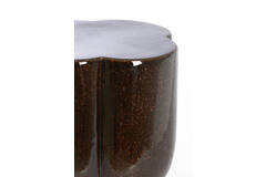 Side table Ø34,5x45 cm JUNTO ceramics dark brown