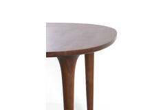 Dining table Ø120x76 cm ZALE acacia wood dark brown