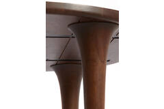 Dining table Ø120x76 cm ZALE acacia wood dark brown