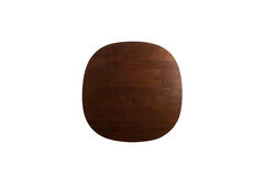 Dining table Ø140x76 cm ZALE acacia wood dark brown