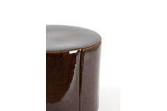 Side table Ø42x34 cm CHULILLA ceramics dark brown