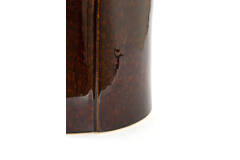 Side table Ø42x34 cm CHULILLA ceramics dark brown