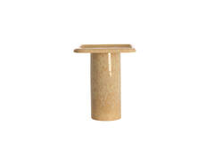 Side table 40x40x48 cm LUARCA ceramics light peach