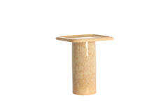 Side table 40x40x48 cm LUARCA ceramics light peach