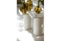 Side table 45x45x54 cm LUARCA ceramics matt cream